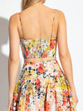 This Floral Two Piece & Top High Waist Skirt