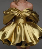 Glossy Satin Fold Dress