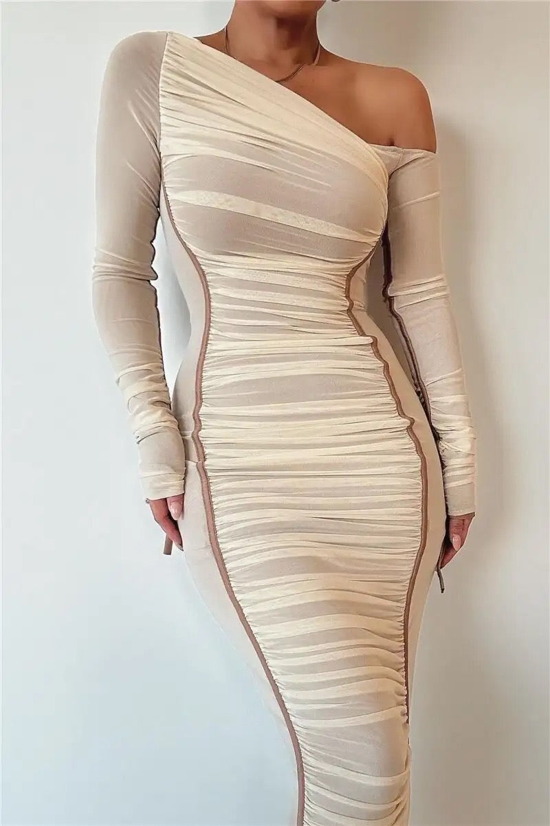 Atalia Mesh Body-cone Dress