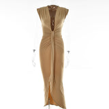 Sisley Pleated Bodycon Dress