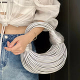 Lillian Luxury Handwoven Noodle Rope Handbags