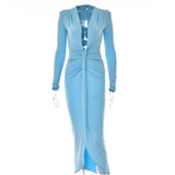 Sisley Pleated Bodycon Dress