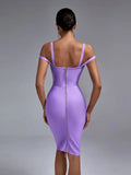 Bandage Dress In Lilac Purple