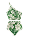 Green Floral Print Resort Wear