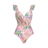 Ibiza Printed One Piece Swimsuit With Cover Up Dress