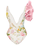 Flora Tropical Print Swimsuit