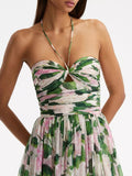 Tropical Print Halter neck Dress